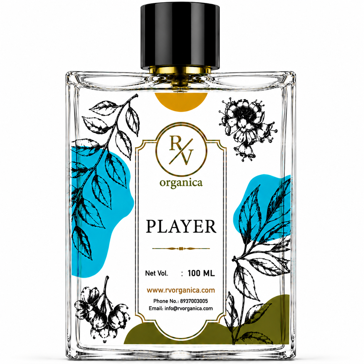 Player perfume oil bottle by RV Organica