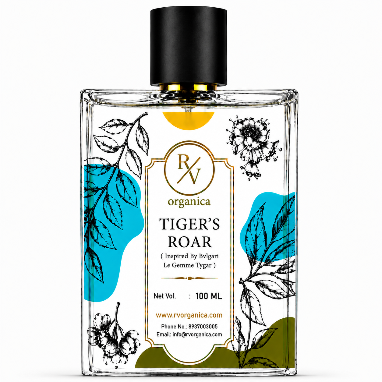 Tiger's Roar perfume oil bottle by RV Organica
