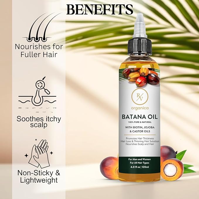 Natural Batana Hair Oil for strong, shiny, healthy hair – RV Organica
