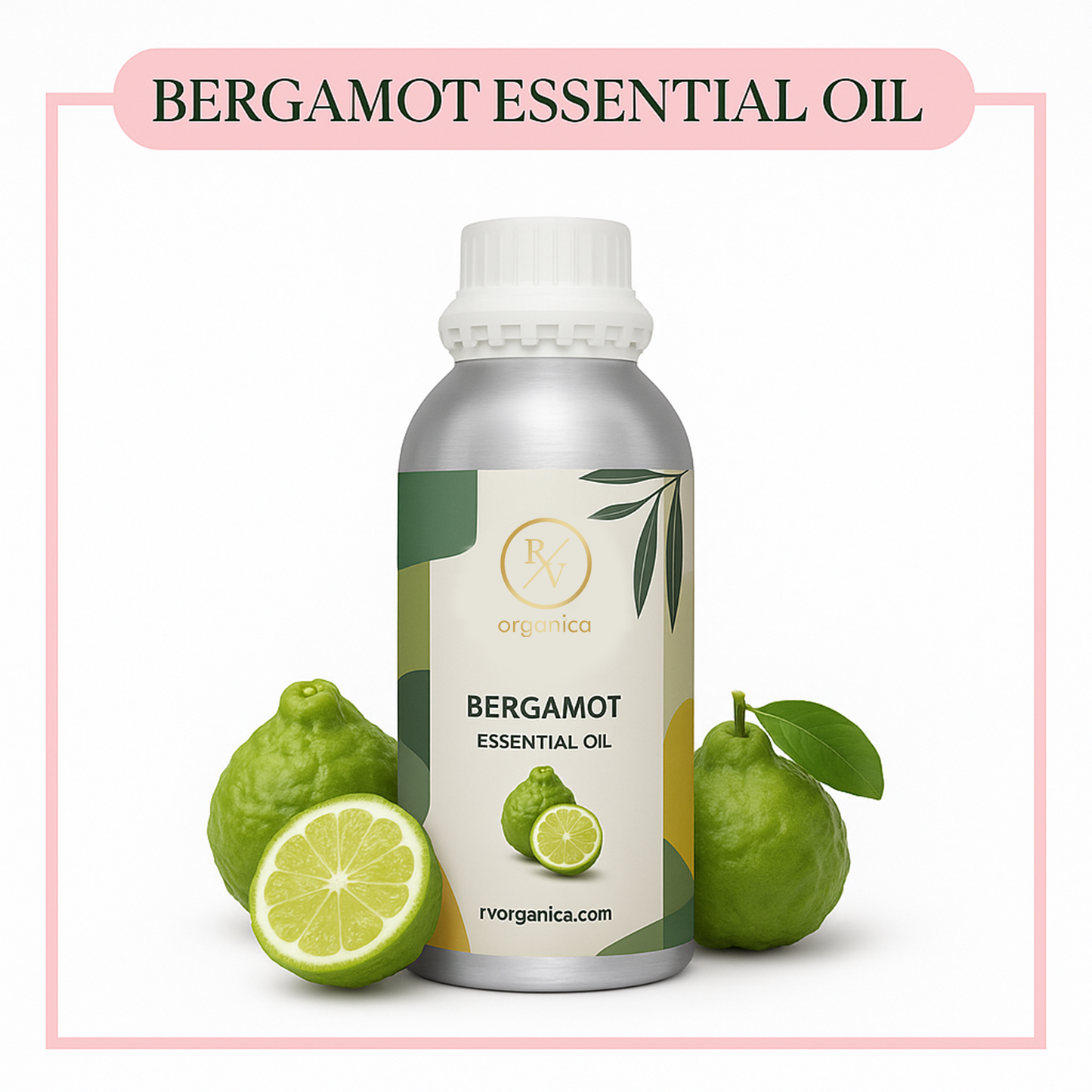 Pure Bergamot Essential Oil for aromatherapy and skincare –RV Organica