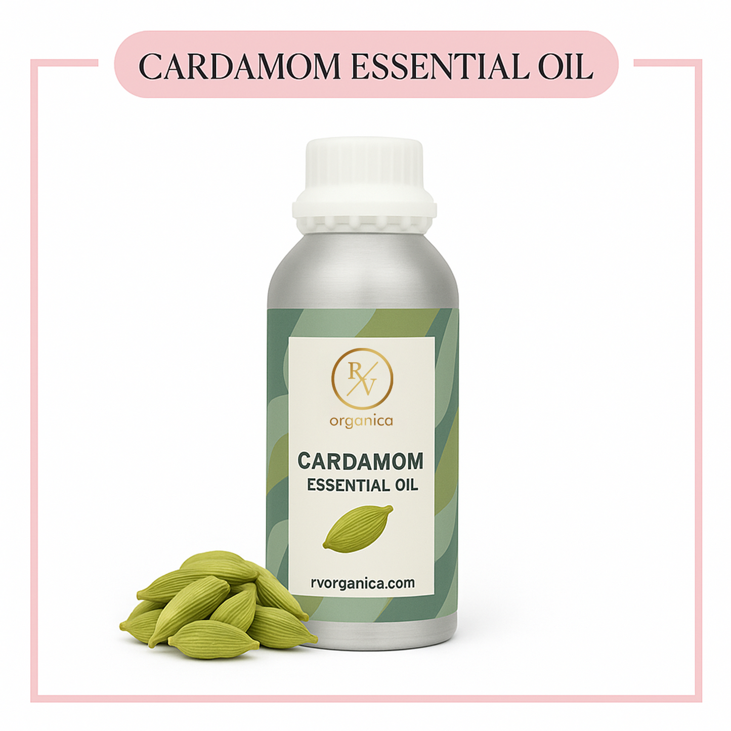 Pure Cardamom Essential Oil for aromatherapy and skincare –RV Organica
