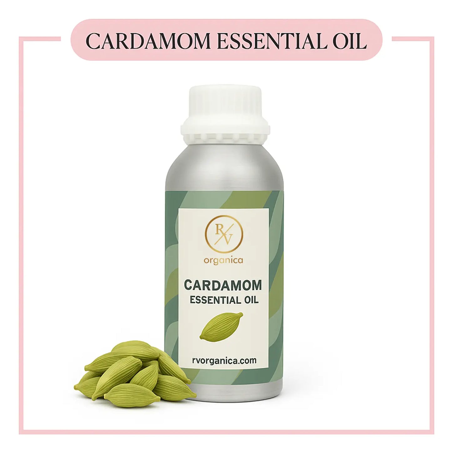 Pure Cardamom Essential Oil for aromatherapy and skincare –RV Organica