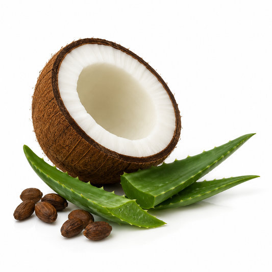 Coconut and aloe fragrance oil with fresh tropical creamy scent blend, ideal for soaps, candles, skincare, and body care products - second image