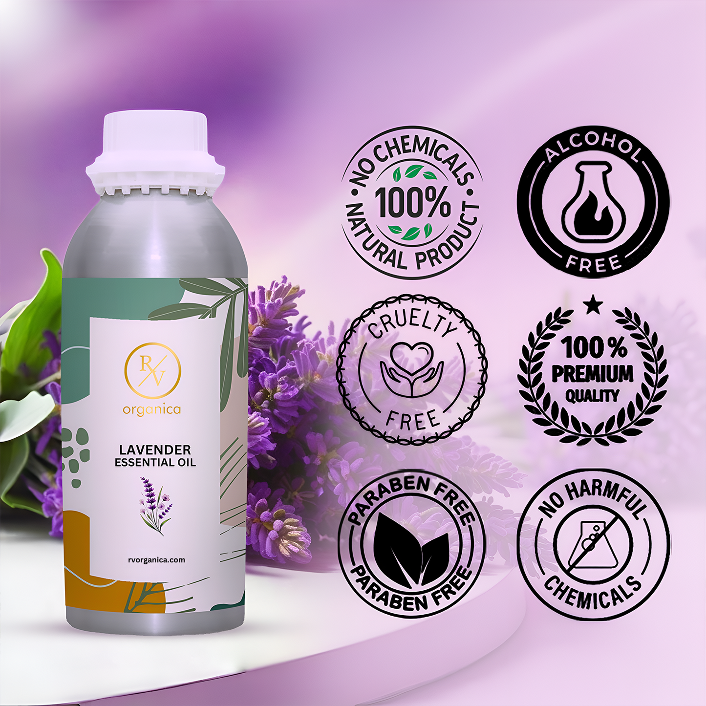 Pure Lavender Essential Oil for aromatherapy and skincare –RV Organica