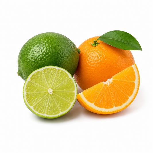 Lime Orange Fragrance Oil with a bright citrus and refreshing aroma, blending zesty lime and sweet orange notes for an uplifting, vibrant, and long-lasting scent ideal for candles, soaps, perfumes, and personal care products. - second image