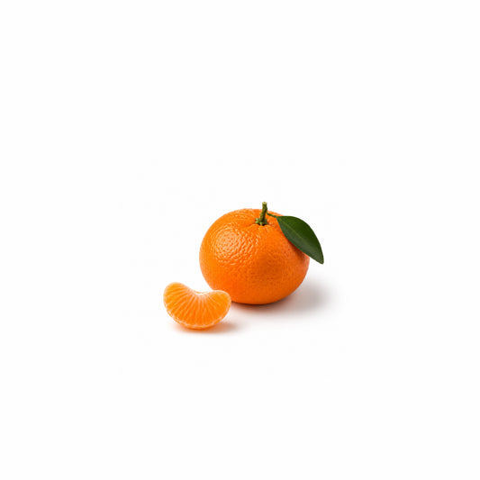 Fresh mandarin slices and essential oil with sweet citrus aroma for aromatherapy and wellness product display - second image