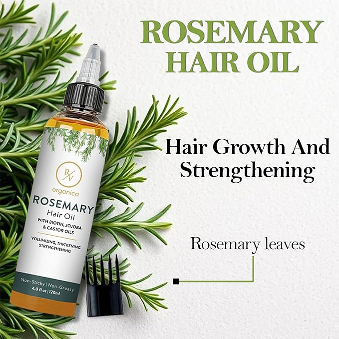 Natural Rosemary Hair Oil for strong, shiny, healthy hair – RV Organica