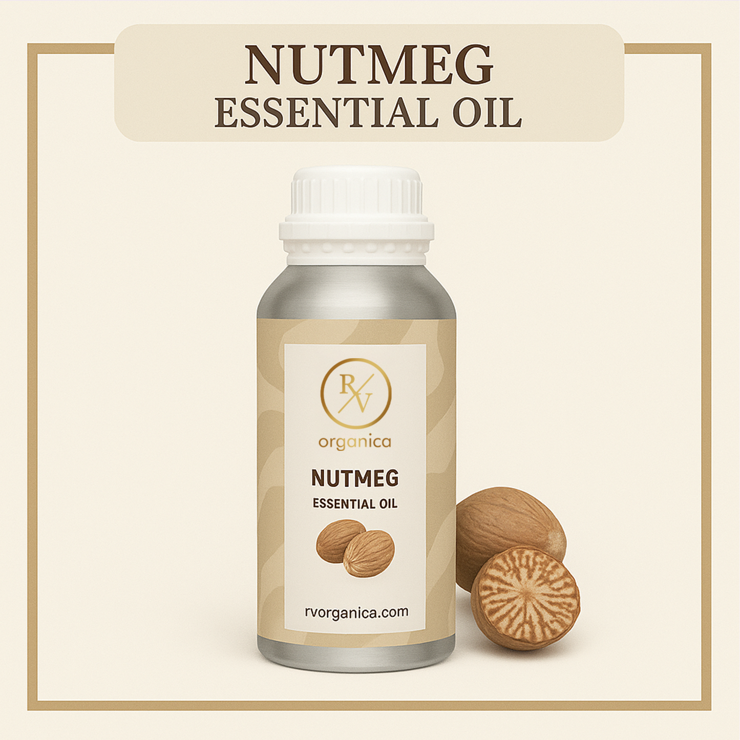 Pure Nutmeg Essential Oil for aromatherapy and skincare –RV Organica