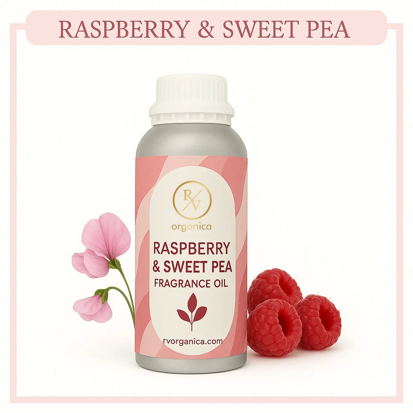 Pure Rasp Berry and sweet pea Fragrance Oil ā RV Organica