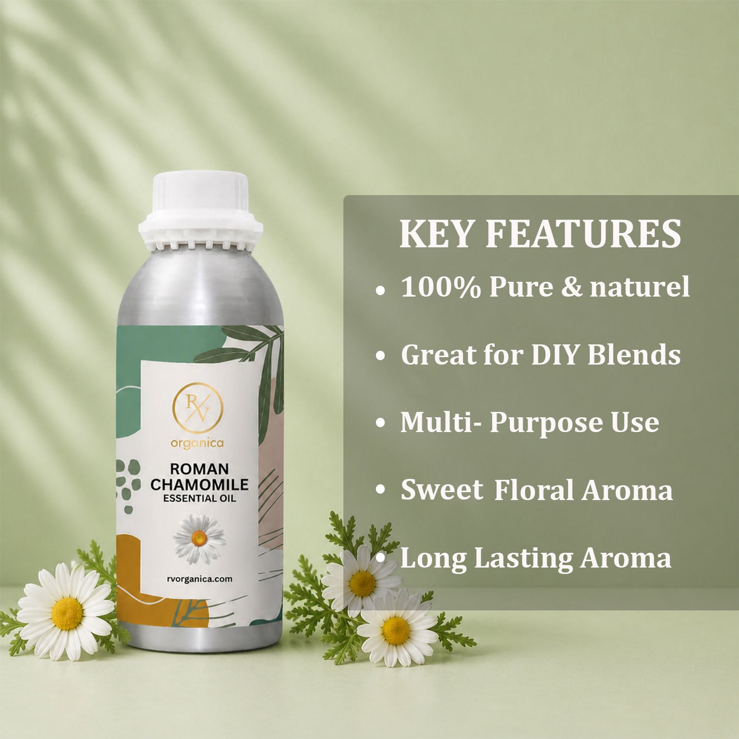 Roman Chamomile Essential Oil key features pure natural aroma long lasting multipurpose essential oil