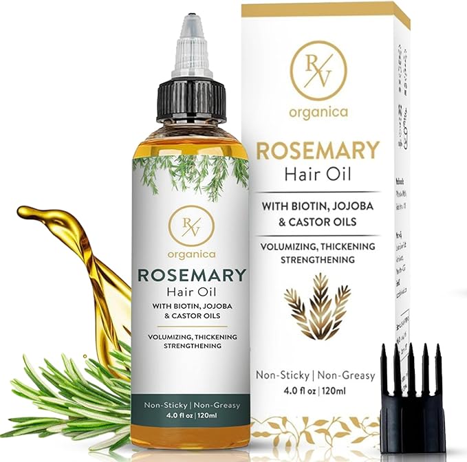 Natural Rosemary Hair Oil for strong, shiny, healthy hair – RV Organica