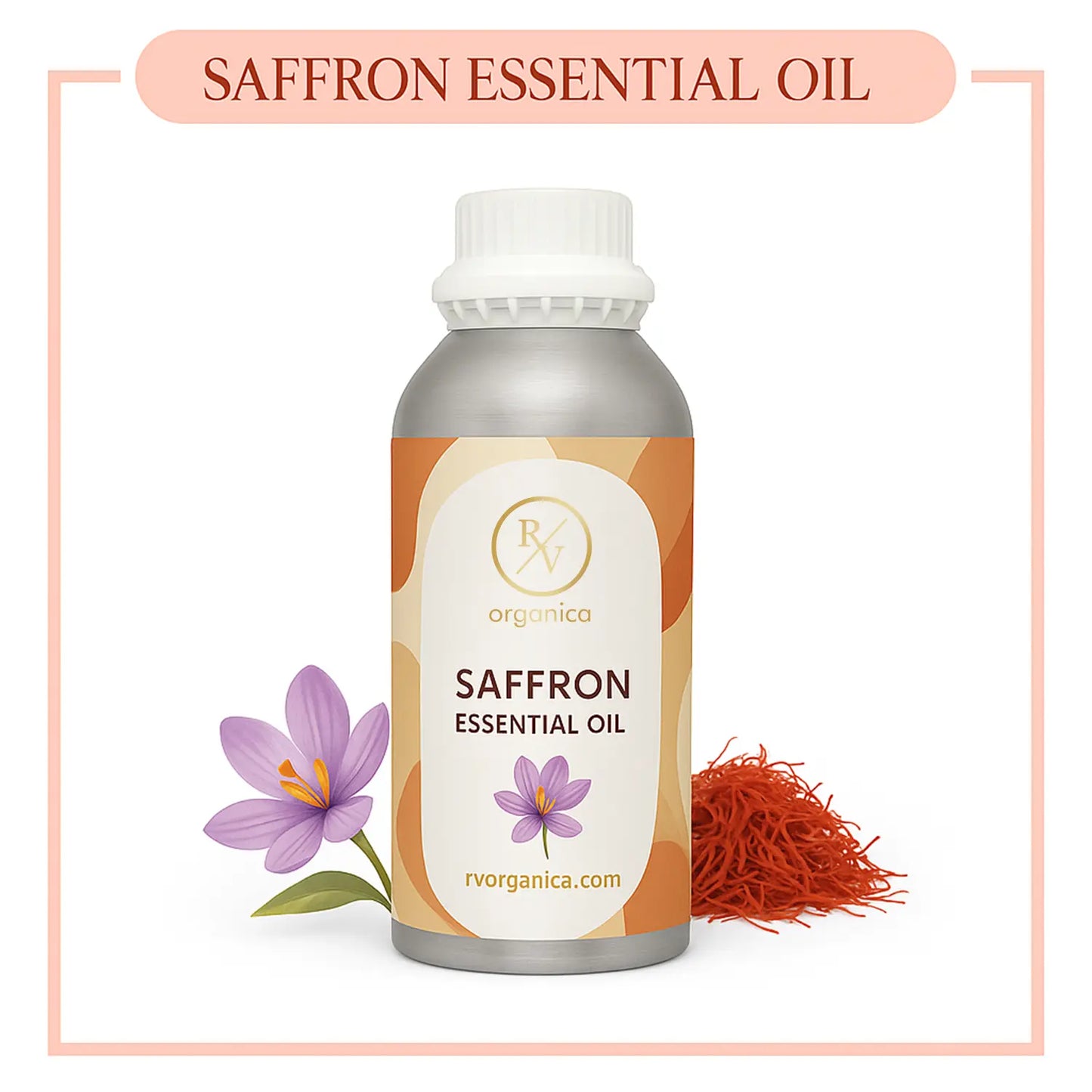 Pure Saffron Essential Oil for aromatherapy and skincare –RV Organica