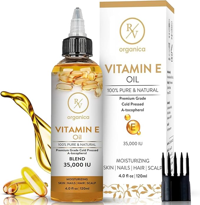 Natural Vitamin E Hair Oil for strong, shiny, healthy hair – RV Organica