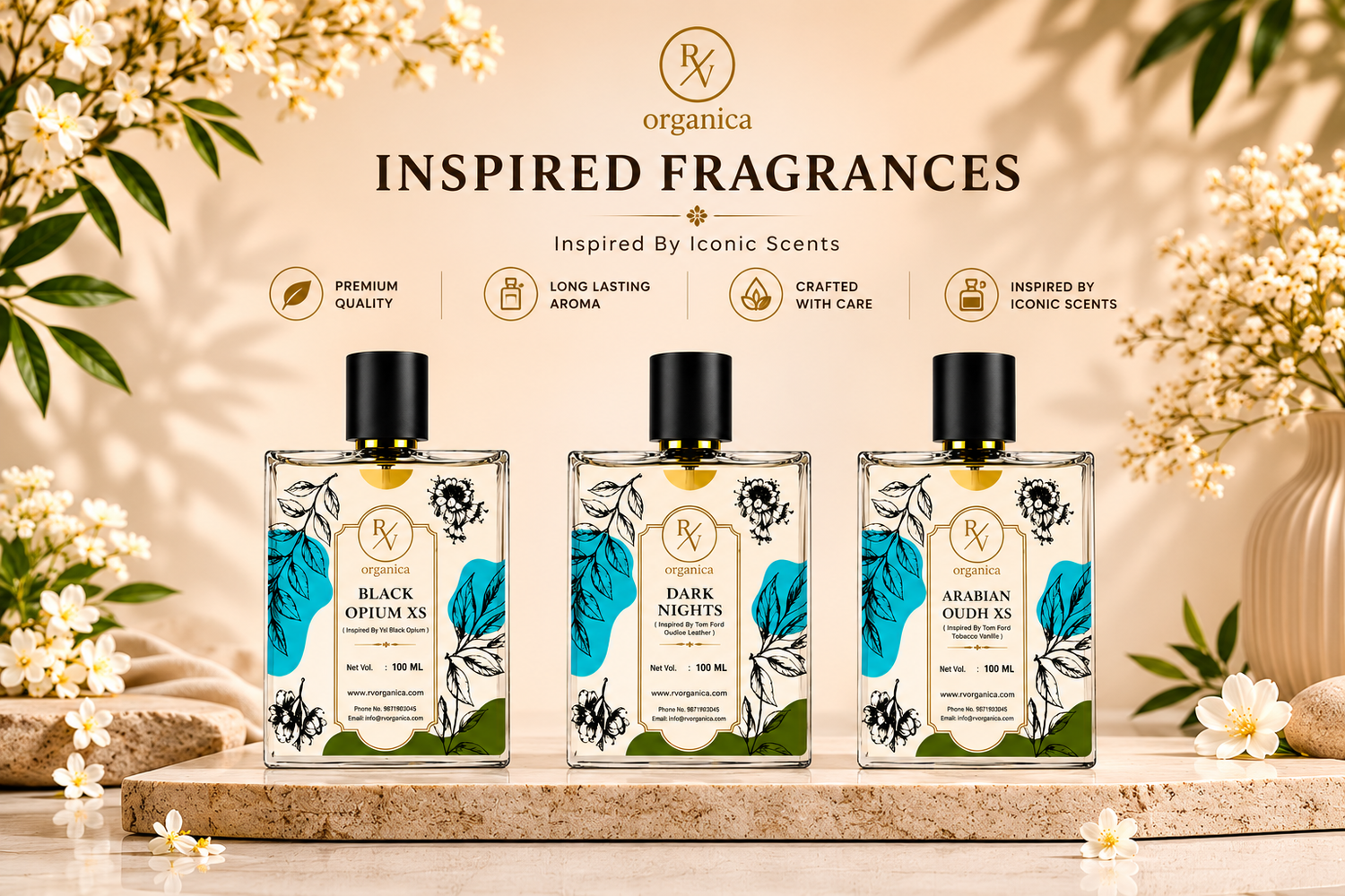Inspired Fragrance Oil collection featuring premium perfume-inspired fragrance oils in glass bottles for perfume, soap, candle, diffuser and cosmetic making.