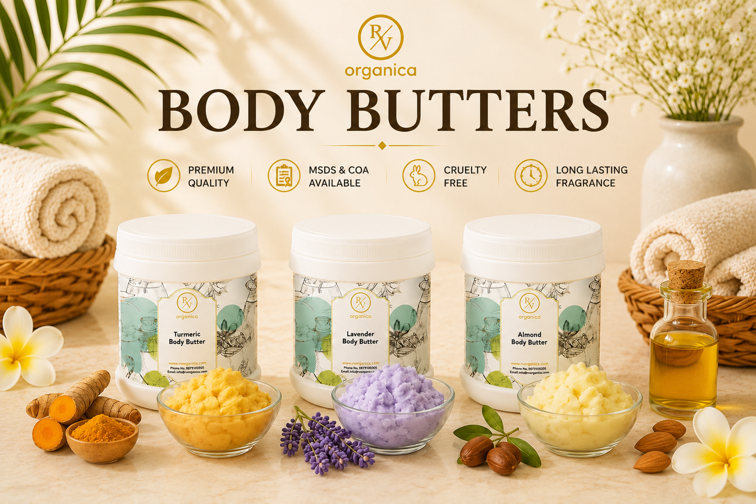 Body butter for soft and smooth skin—best mango body butter, shea butter, and natural butters for deep hydration and glowing skin at RV Organica.