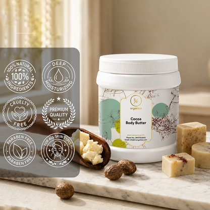 RV Organica Cocoa Body Butter - 100% natural, cruelty free, paraben free, premium quality body butter for all skin types