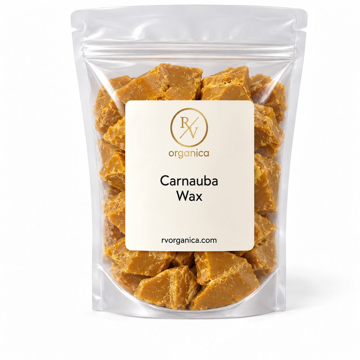 RV Organica carnauba wax for natural polish cosmetic formulations and candle making