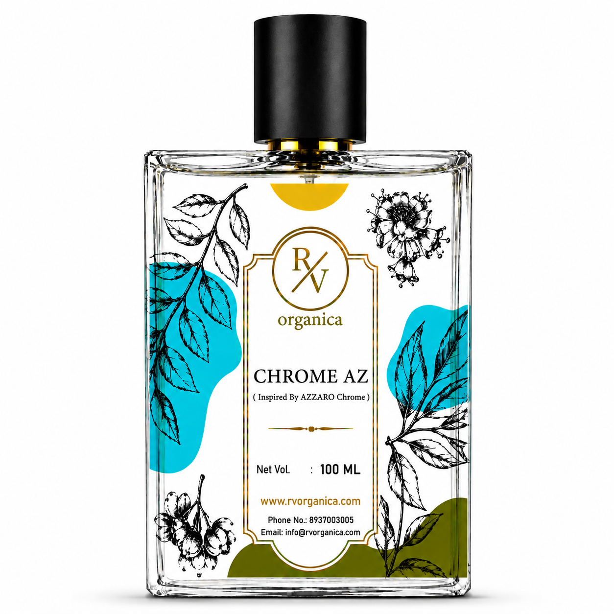 Chrome AZ perfume oil bottle by RV Organica