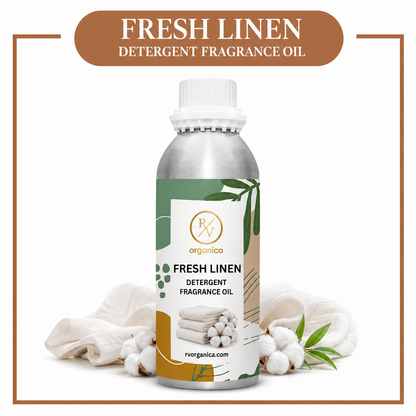 Fresh Linen Detergent Fragrance Oil by RV Organica for liquid and powder detergent manufacturing in bulk