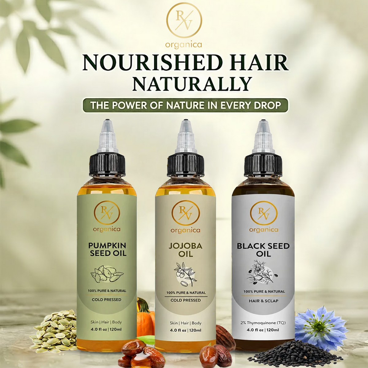 Pumpkin Seed + Black Seed + Jojoba | Scalp Health & Growth Combo