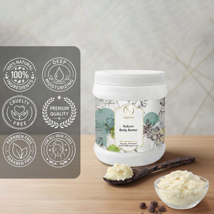 RV Organica Kokum Body Butter - 100% natural, cruelty free, paraben free, premium quality body butter for all skin types