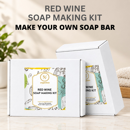 RV Organica Red Wine Soap Making Kit - DIY make your own soap bar gift box - second image