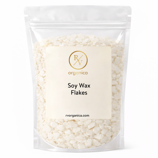 RV Organica soy wax flakes for natural clean burning candle making and DIY use