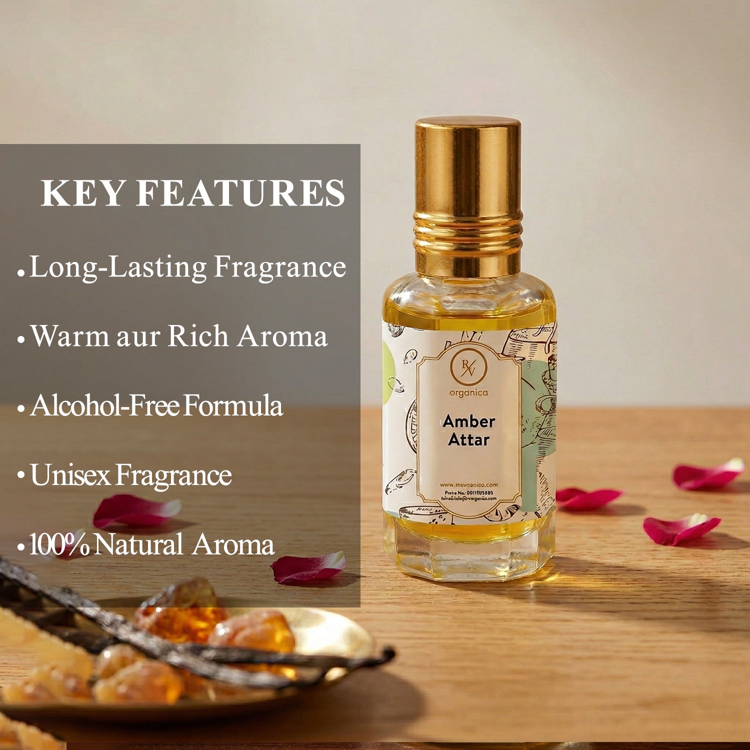 Amber Attar key features long lasting warm rich aroma alcohol free traditional attar for men and women