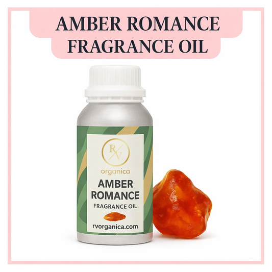 Amber Romance Fragrance Oil with warm sweet and sensual aroma for candles and soaps