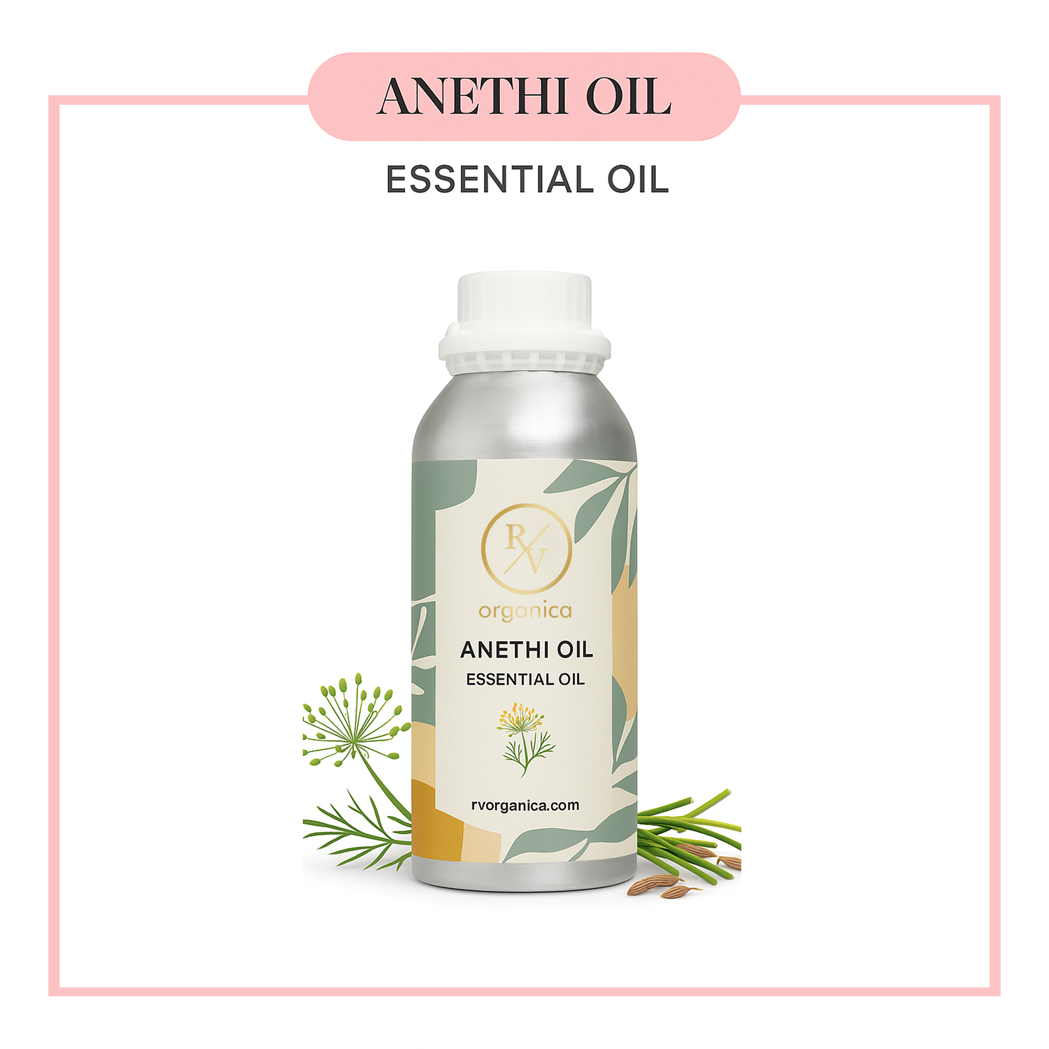 Pure Anethi Essential Oil for aromatherapy and skincare –RV Organica