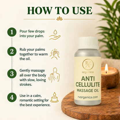 How to use anti cellulite massage oil - step by step guide for warming and applying oil