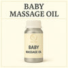 Natural baby massage oil bottle with nourishing formula for bones and skin