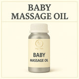 Natural baby massage oil bottle with nourishing formula for bones and skin