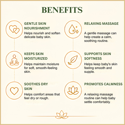 Benefits of baby massage oil - deep skin nourishment, relaxation and glowing radiant skin
