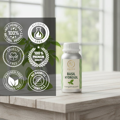 Basil Hydrosol alcohol-free and paraben-free natural face mist – cruelty-free herbal floral water