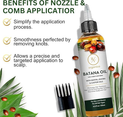 Batana oil for hair growth and thickness by RV Organica
