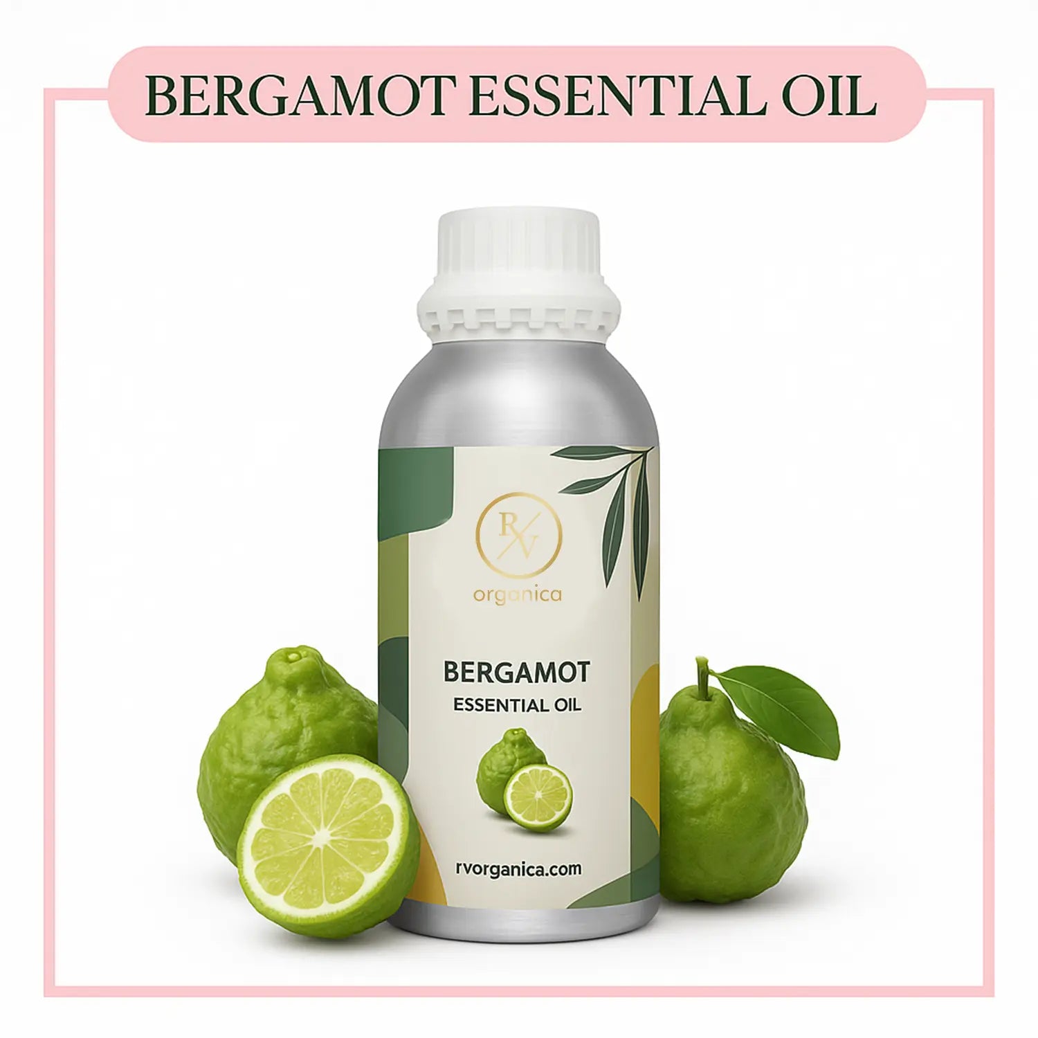 Pure Bergamot Essential Oil for aromatherapy and skincare –RV Organica