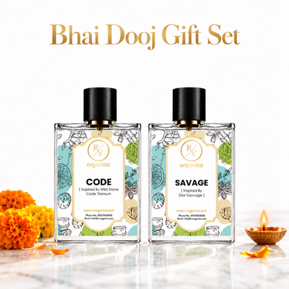 Bhai Dooj gift set with Code and Savage perfumes for men, 100ml each