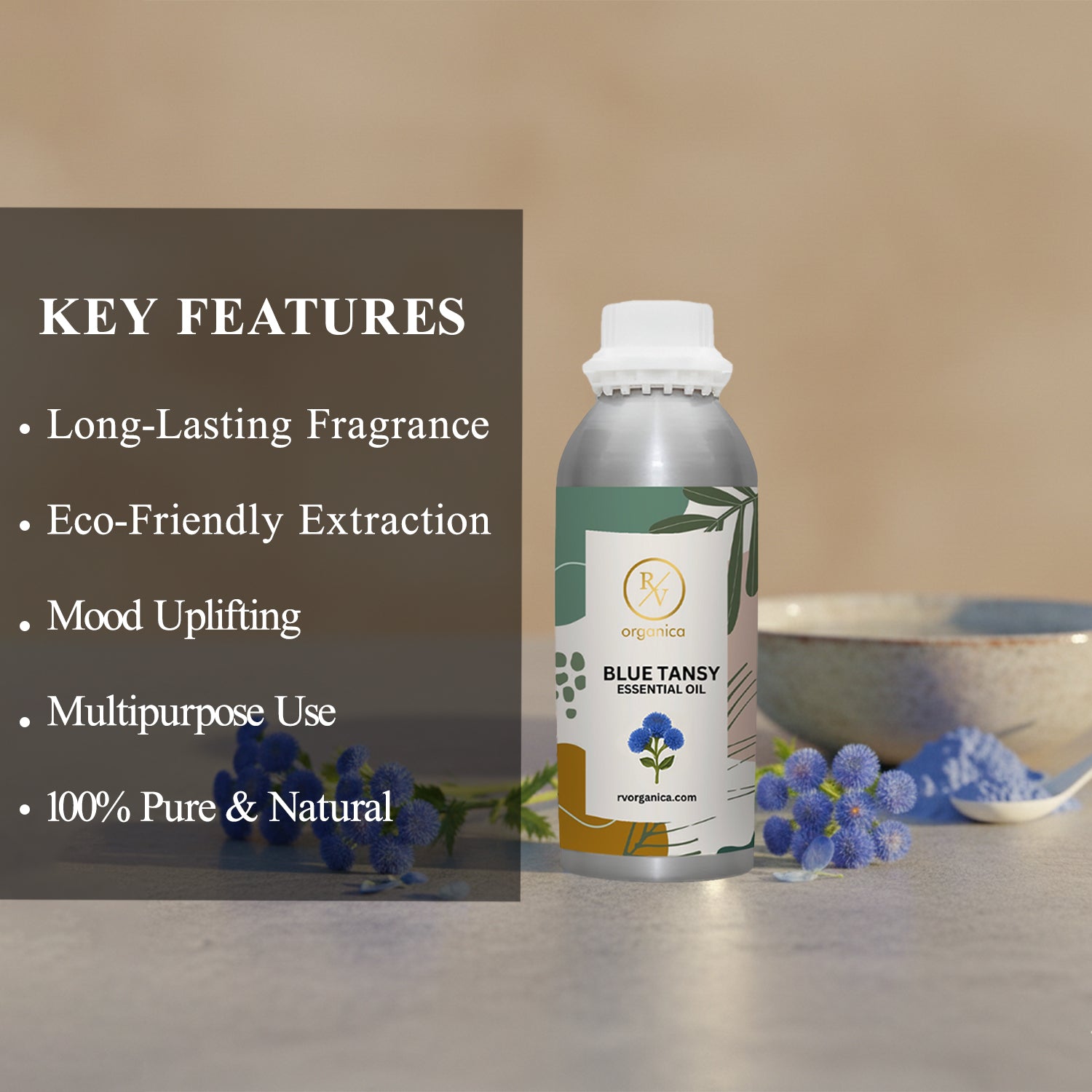 Blue Tansy Essential Oil natural premium quality cruelty free and paraben free benefits