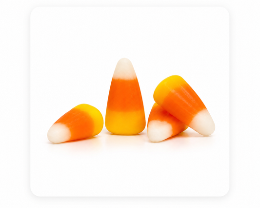 Candy Corn Fragrance Oil with a sweet gourmand and candy-inspired aroma, blending sugary vanilla and confectionery notes for a fun, nostalgic, and long-lasting scent ideal for candles, soaps, perfumes, and personal care products. - second image