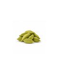 Fresh green cardamom pods isolated on white background for natural essential oil and aromatherapy product display