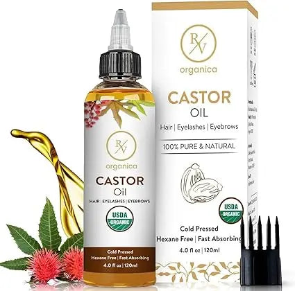Castor oil for thicker eyebrows by RV Organica - second image
