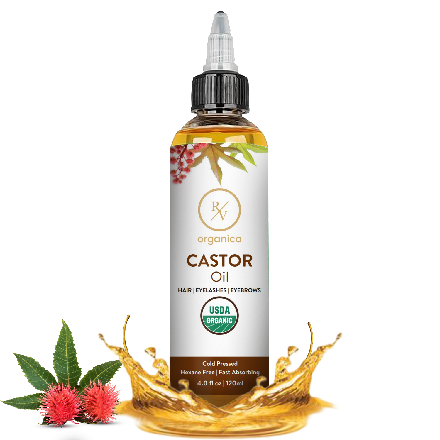 Castor oil for hair growth and shine by RV Organica