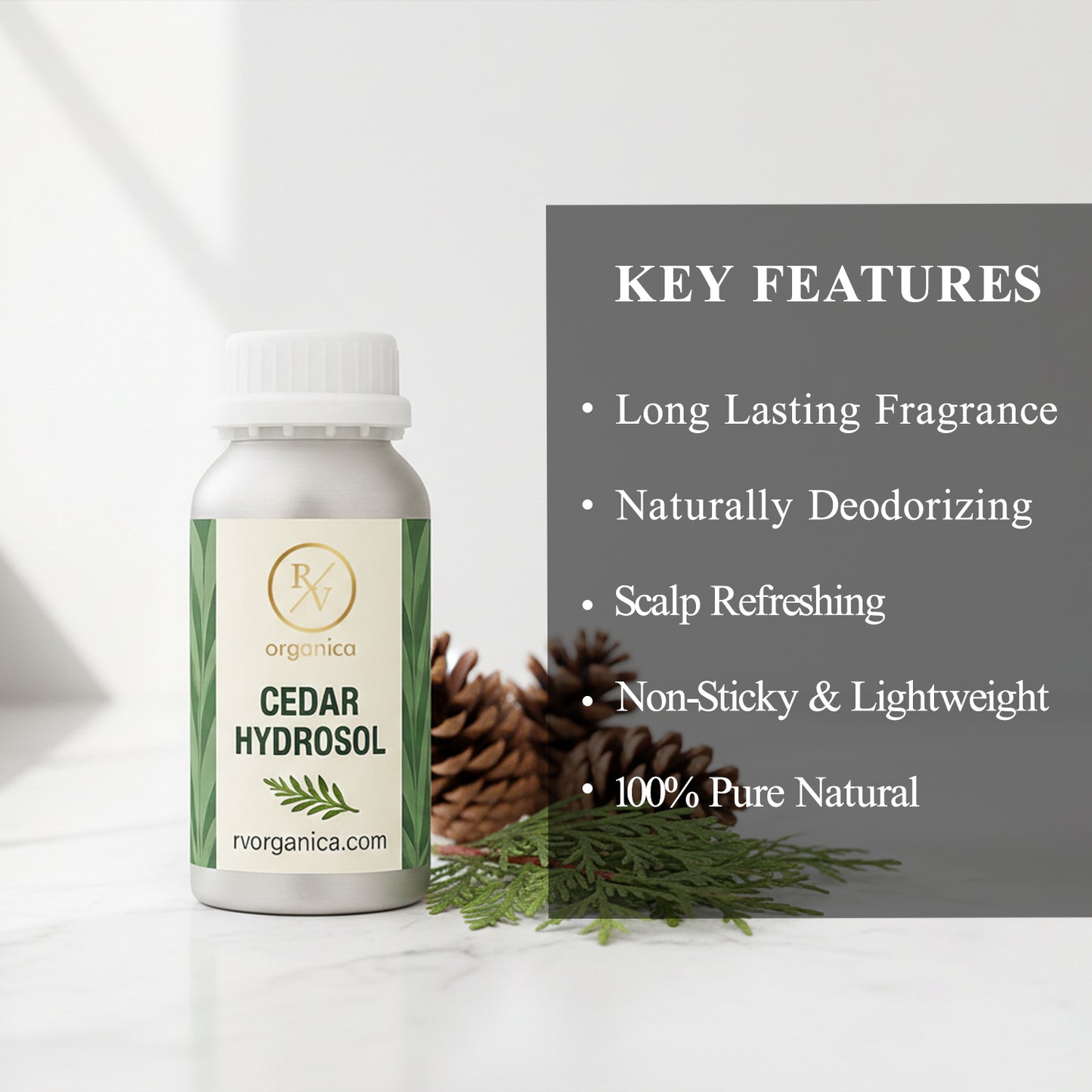Cedar Hydrosol 100% pure natural herbal water – lightweight, refreshing and multipurpose skincare mist