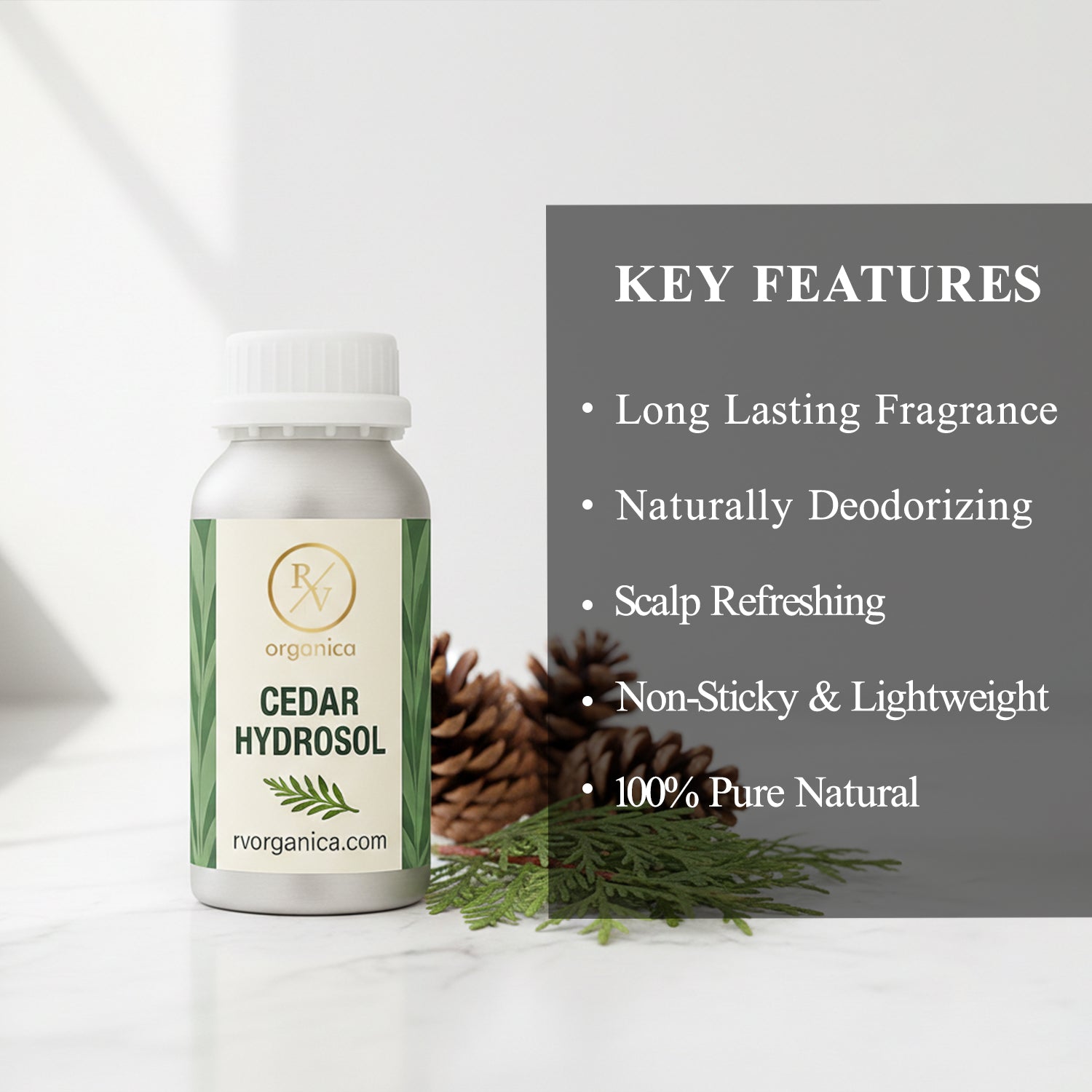 Cedar Hydrosol 100% pure natural herbal water – lightweight, refreshing and multipurpose skincare mist