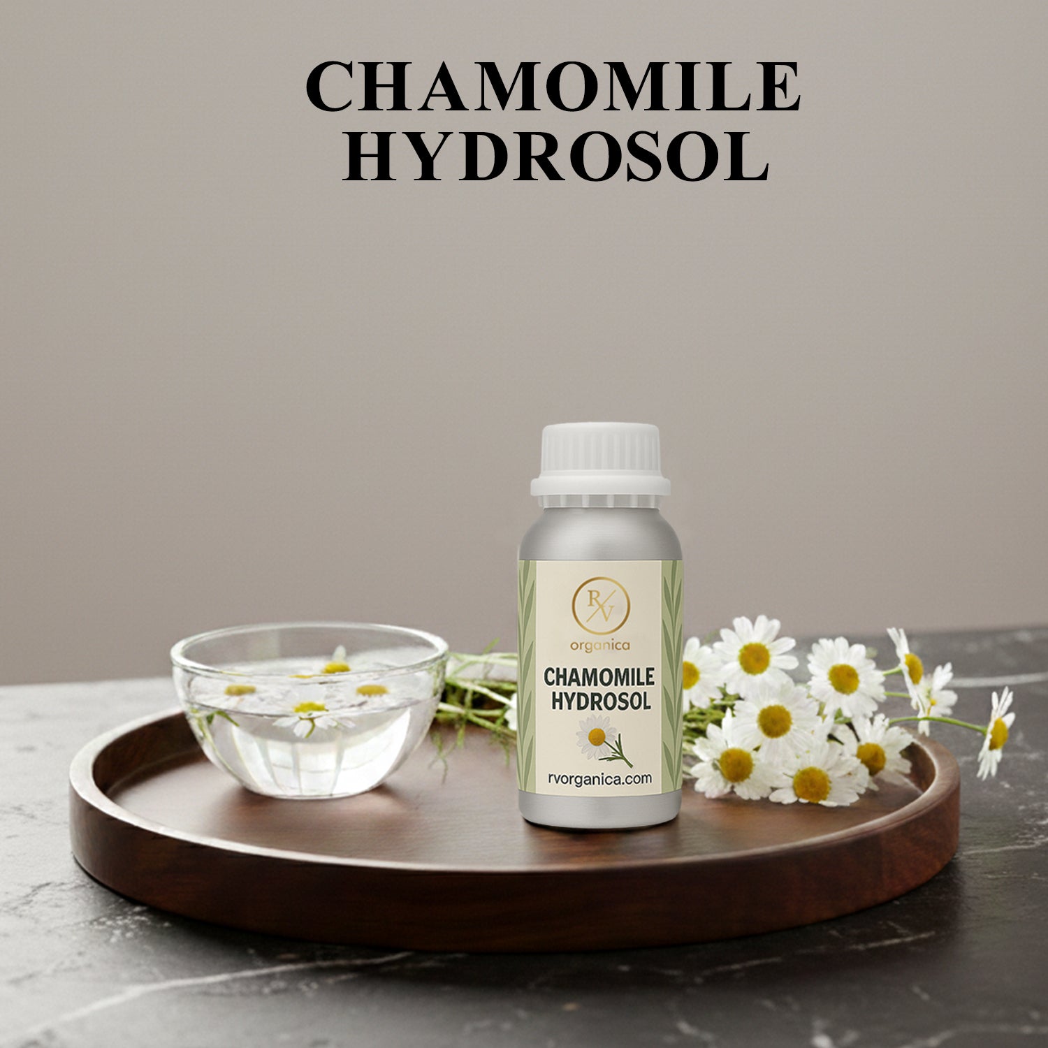 Chamomile Hydrosol natural floral water in premium aluminium bottle – soothing herbal face mist for daily skincare