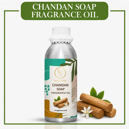 Chandan Soap Fragrance Oil by RV Organica for soap making, melt and pour soap, cold process soap and handmade soap