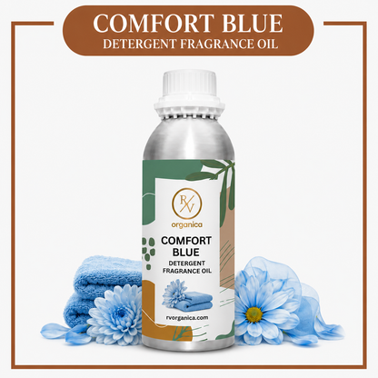 Comfort Blue Detergent Fragrance Oil by RV Organica for liquid and powder detergent manufacturing in bulk