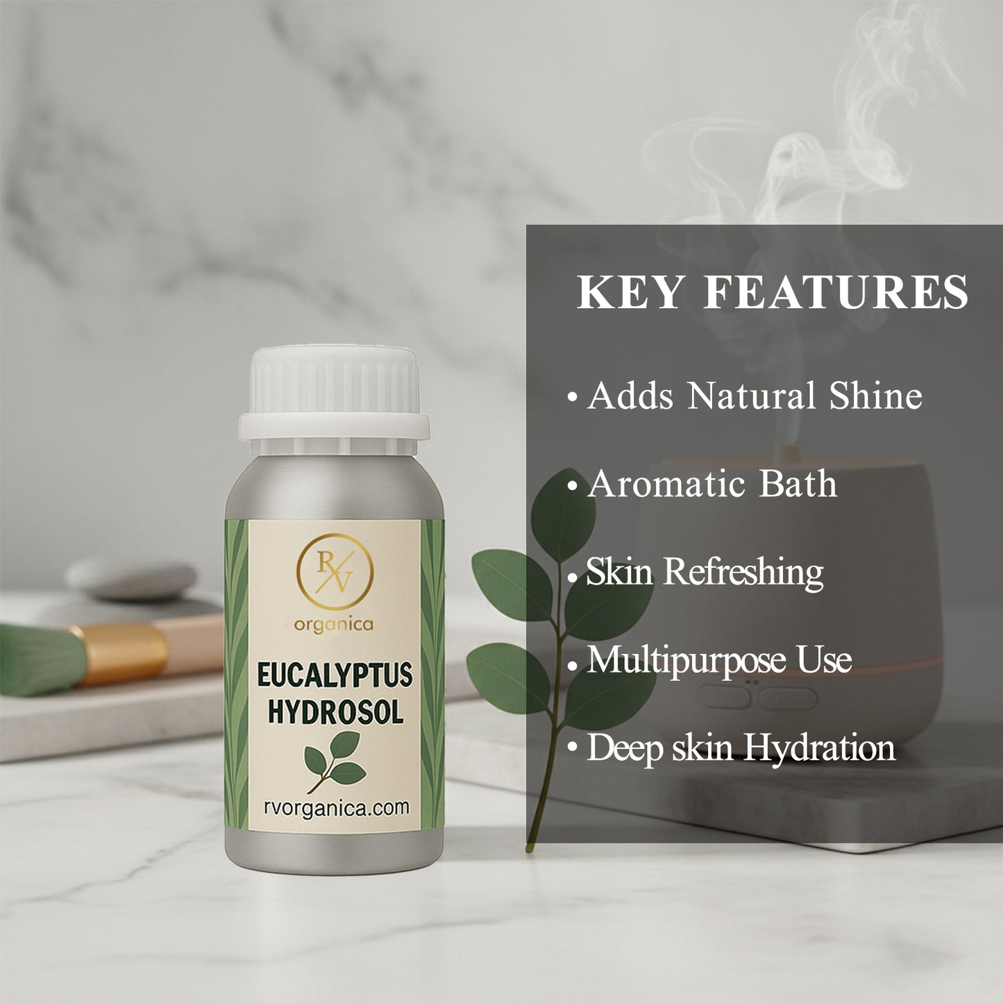 Eucalyptus Hydrosol 100% pure natural herbal water – lightweight, refreshing and multipurpose skincare mist