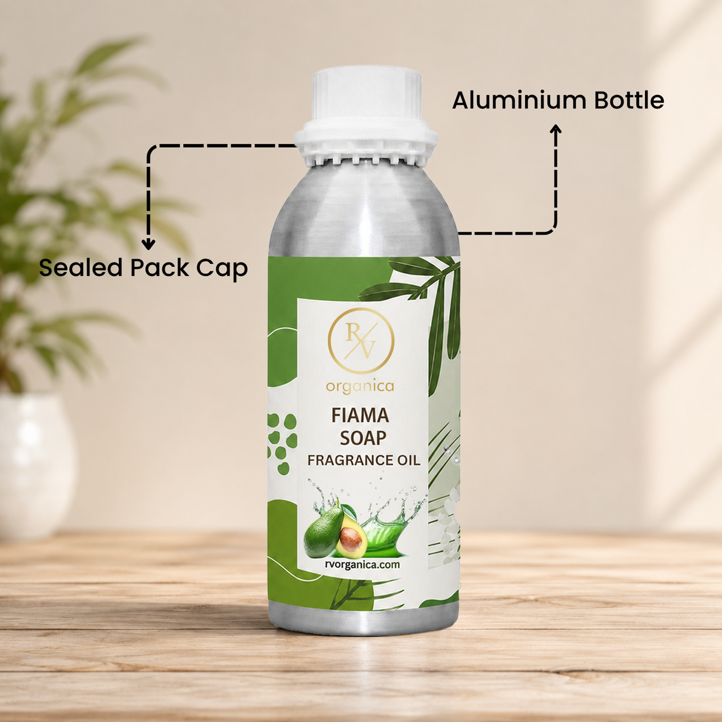Sealed aluminium bottle of Fiama Soap Fragrance Oil with secure packaging, helping maintain freshness and premium fragrance quality.